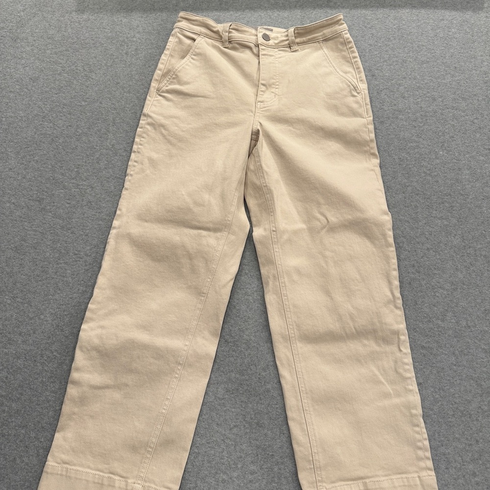 Everlane Wide Leg Jeans Cream Color